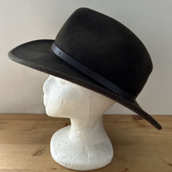Scala Outback Hat Green Wool Felt w Leather Band Western Outdoor Classic 58 cm - Picture 1 of 7